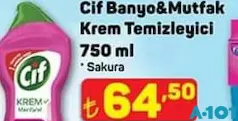 CİF BANYO&MUTFAK KREM TEMİZLEYİCİ 750 ML